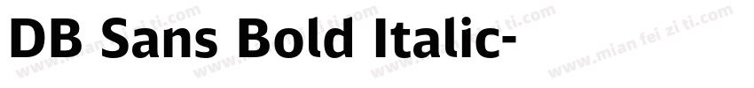 DB Sans Bold Italic字体转换